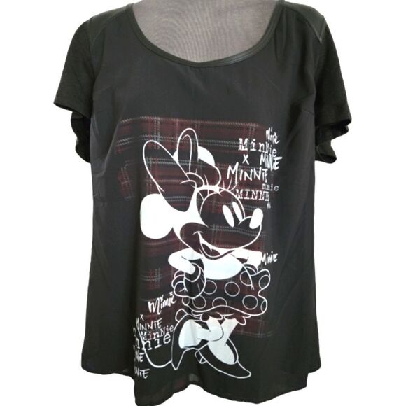 NWT TORRID DISNEY MINNIE MOUSE MIXED MEDIA LAYERED TOP *RARE* SZ.L (0) - Picture 1 of 5
